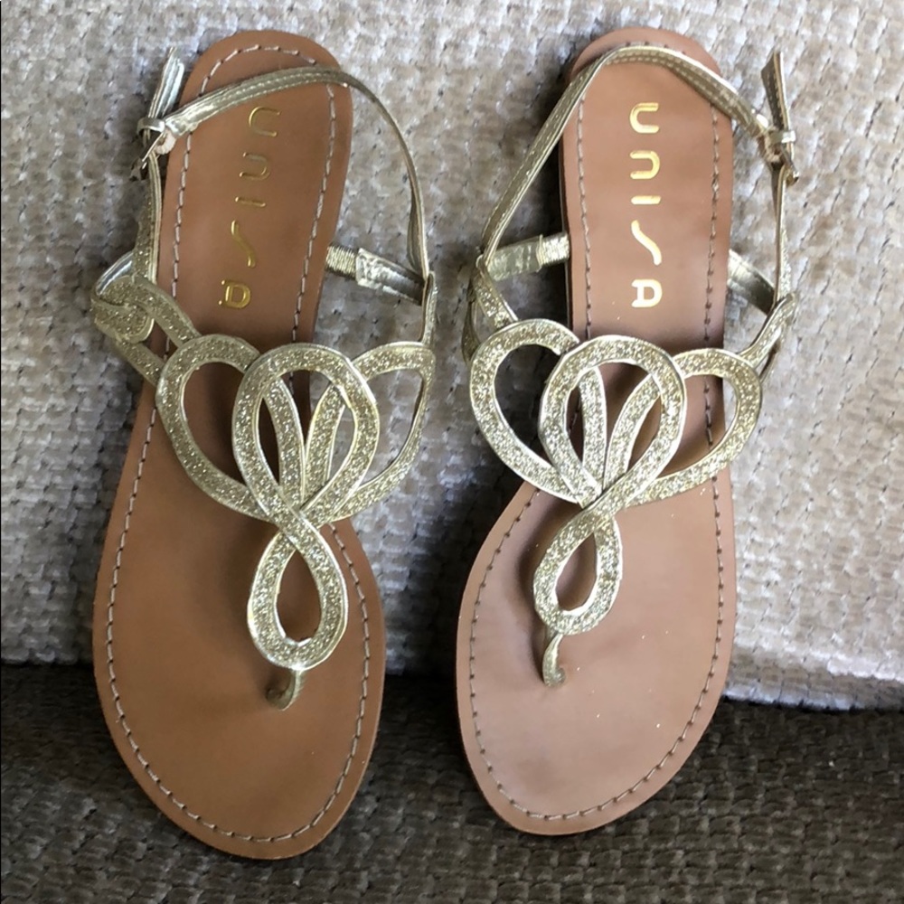 Unisa gold sandals